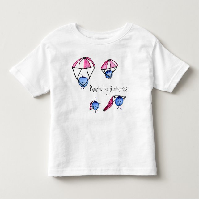 Camiseta Infantil T de salto de pára-quedas dos mirtilos (Frente)