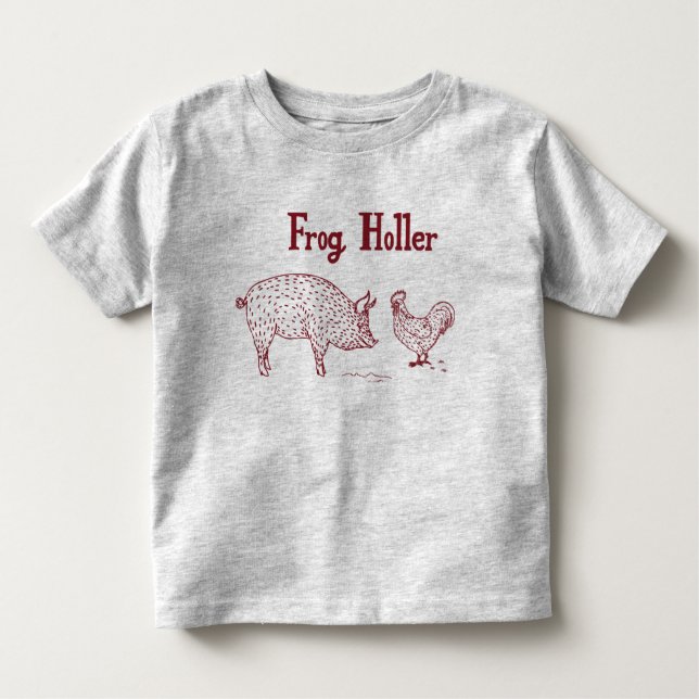 Camiseta Infantil T do Holler do sapo da criança (Frente)