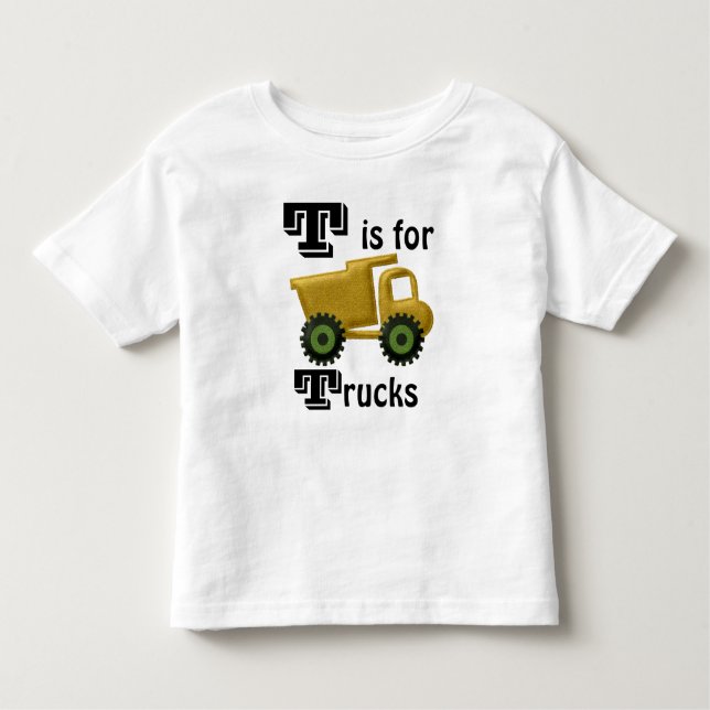 Camiseta Infantil T é para caminhões t-shirt infantil (Frente)