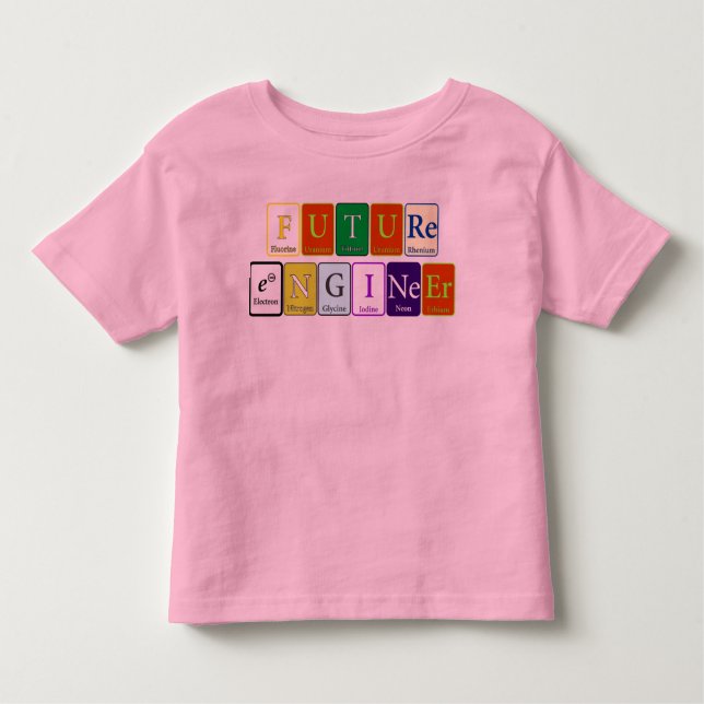 Camiseta Infantil T futuro da criança do engenheiro (Frente)