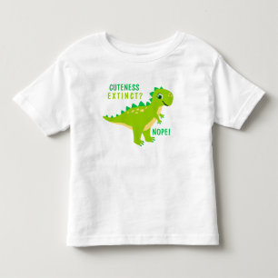 Camiseta Infantil T-Rex Dinossauro Verde Fofo para Crianças