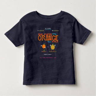 Camiseta Infantil T-shirt alaranjado super da criança do marinho da