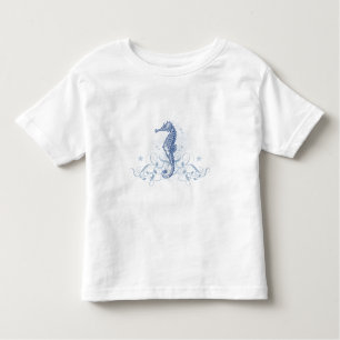 Camiseta Infantil T-shirt artística do cavalo marinho