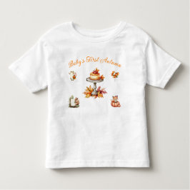 Camiseta Infantil -T Shirt Autumn Chá de fraldas Jersey