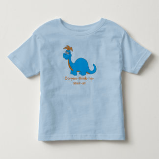 Camiseta Infantil t-shirt azul de dinossauro