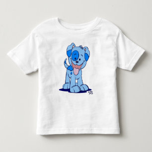 Camiseta Infantil T-shirt azul pequeno das crianças do filhote de