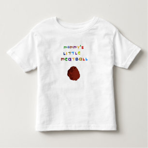 Camiseta Infantil T-shirt bonito da criança do Meatball da mamã