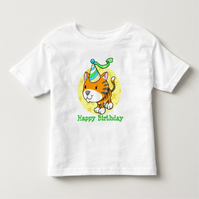 Camiseta Infantil T-shirt bonito do feliz aniversario de Cub de (Frente)