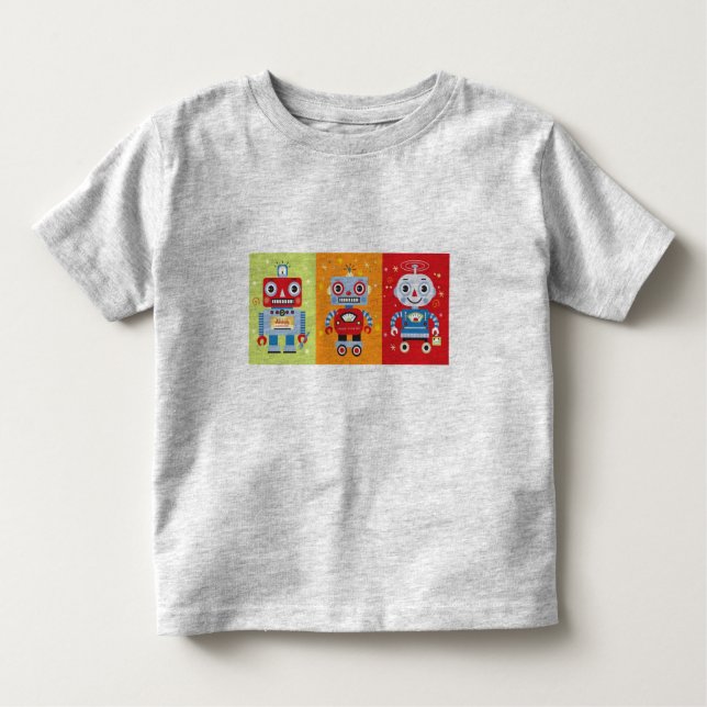 Camiseta Infantil T-shirt bonito do robô (Frente)