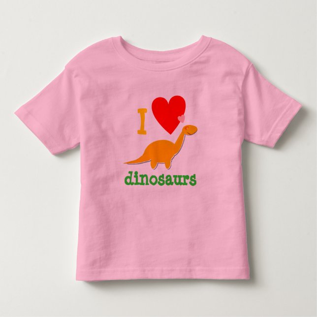 Camiseta Infantil T-shirt bonito dos dinossauros do amor de I (Frente)