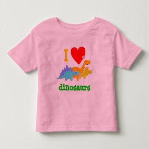 Camiseta Infantil T-shirt bonito dos dinossauros do amor de I