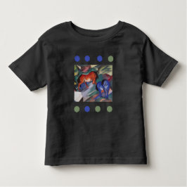 Camiseta Infantil T-Shirt Cavalos Vermelhos e Azuis