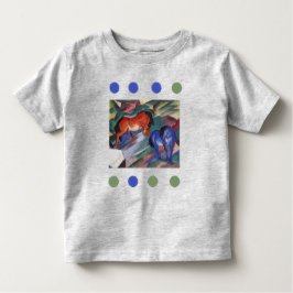 Camiseta Infantil T-Shirt Cavalos Vermelhos e Azuis
