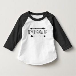 Camiseta Infantil T-shirt citado Raglan da Capa da criança 3/4