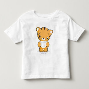 Camiseta Infantil T-shirt com fome da criança do gatinho