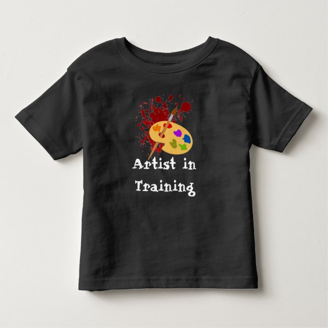 Camiseta Infantil T-Shirt com Impressão de pintor personalizável (Frente)