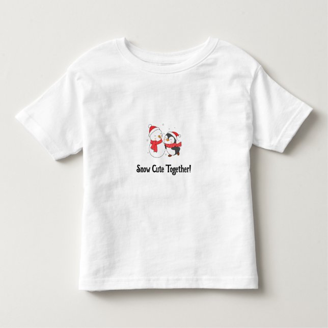 Camiseta Infantil T-Shirt com neve fofa (Frente)