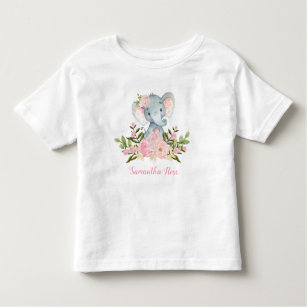 Camiseta Infantil T-shirt cor-de-rosa da criança do aniversário do