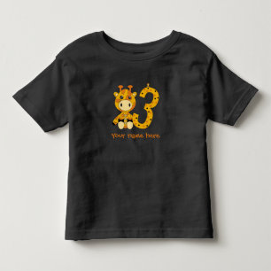 Camiseta Infantil T-shirt customizável do número 3