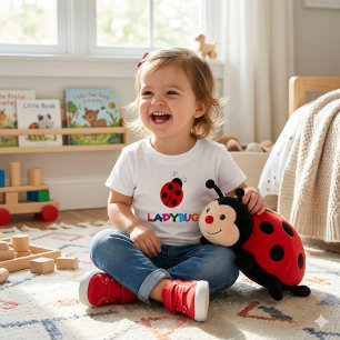 Camiseta Infantil T-Shirt Cute Ladybug Summer Fun Toddler