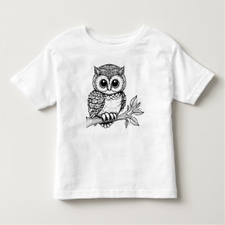Camiseta Infantil T-Shirt Cute Owl Toddler - Perfeito para as Pequen