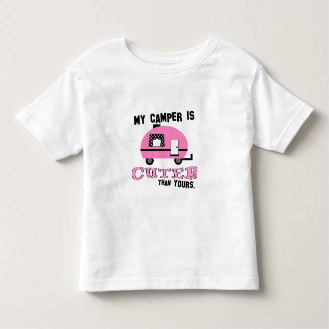 Camiseta Infantil T-Shirt Cute Pink Camper Todd (Frente)