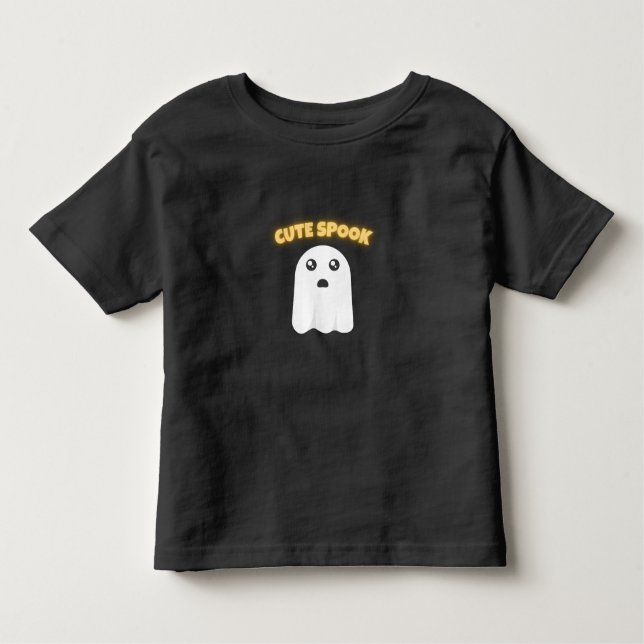 Camiseta Infantil T-Shirt Cute Spook | Minimalist Kawaii Ghost Hallo (Frente)