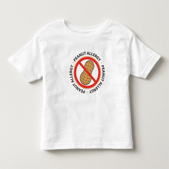 Camiseta Infantil T-shirt da alergia do amendoim (Frente)
