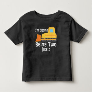 Camiseta Infantil T-shirt da construção da escavadora do segundo