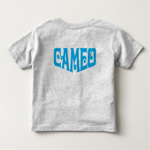 Camiseta Infantil T-shirt da criança com logotipo azul do cameo