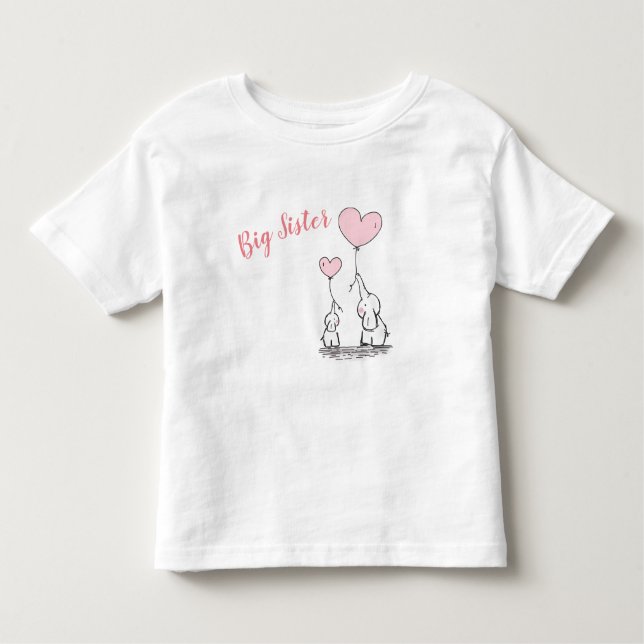 Camiseta Infantil T-shirt da criança da irmã mais velha (Frente)