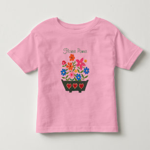 Camiseta Infantil T-shirt da criança de "flower power"