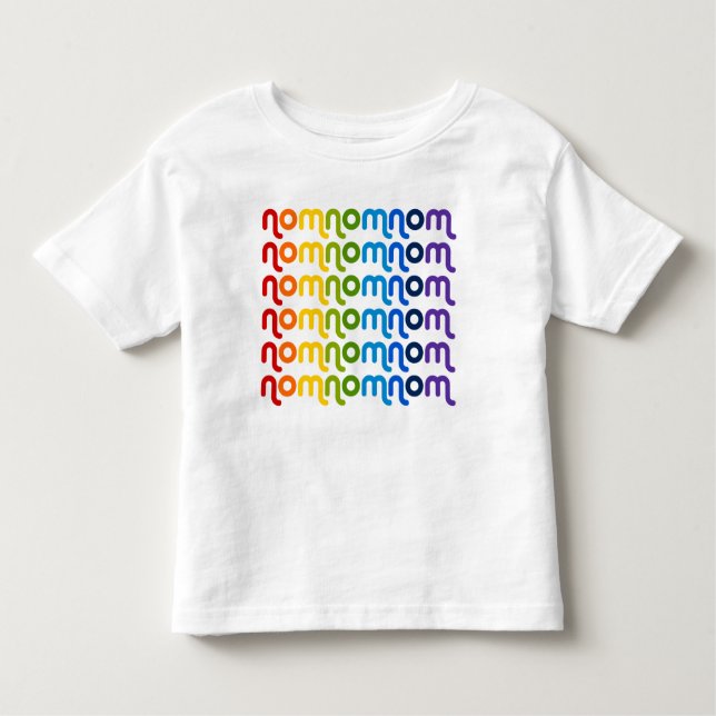 Camiseta Infantil T-shirt da criança do arco-íris de NomNomNom (Frente)
