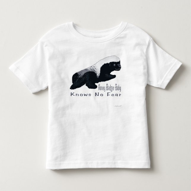 Camiseta Infantil T-shirt da criança do bebê do texugo de mel (Frente)