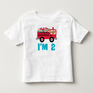 Camiseta Infantil T-shirt da criança do bombeiro do Firetruck do