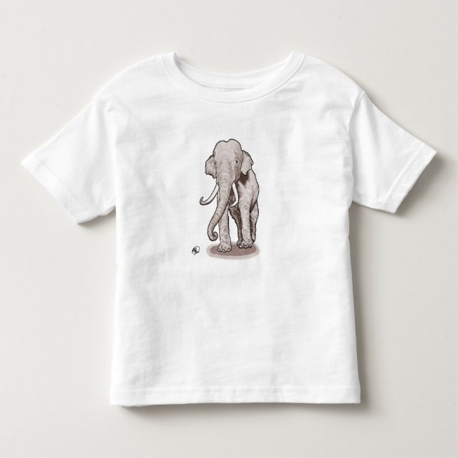 Camiseta Infantil T-shirt da criança do elefante da "liberdade" (Frente)