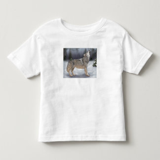 Camiseta Infantil T-shirt da criança do lobo do inverno