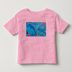 Camiseta Infantil t-shirt da criança dos golfinhos da natação
