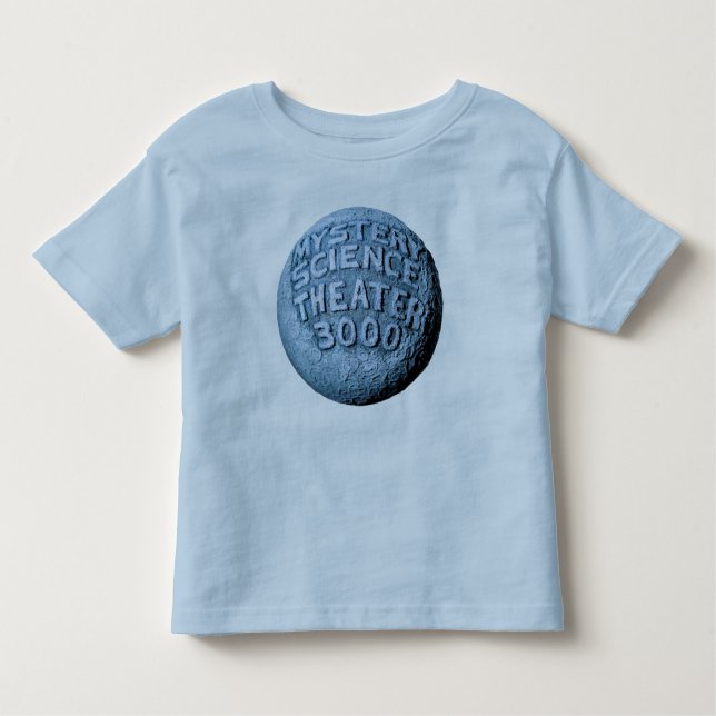 Camiseta Infantil T-shirt da lua da criança MST3K (azuis bebés) (Frente)