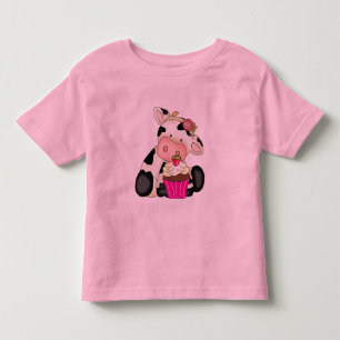 Camiseta Infantil T-shirt da vaca do cupcake