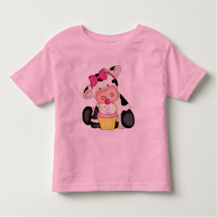Camiseta Infantil T-shirt da vaca do cupcake