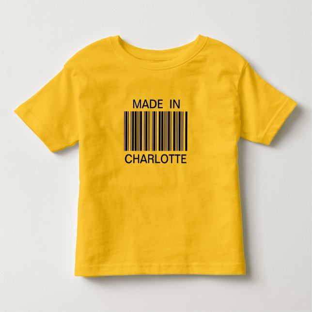 Camiseta Infantil T-shirt das cidades do código de barras (Frente)