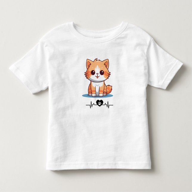 Camiseta Infantil T-Shirt das Crianças Gatinhos Bonitas (Frente)