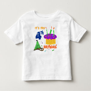 Camiseta Infantil T-shirt de 4.o aniversário