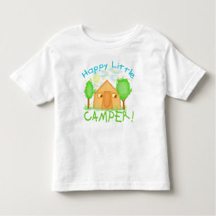 Camiseta Infantil T-shirt de acampamento do verão das crianças