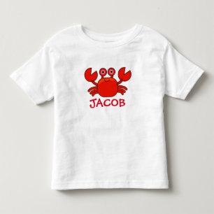 Camiseta Infantil T-shirt de caranguejo personalizada para bebês ou 