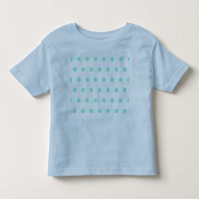 Camiseta Infantil T-Shirt de Toddler bolinhas (Lavanda e Aqua) (Frente)