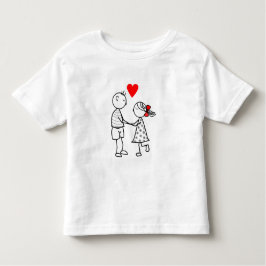 Camiseta Infantil T-shirt de Toddler, Casal bonito