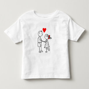 Camiseta Infantil T-shirt de Toddler, Casal bonito