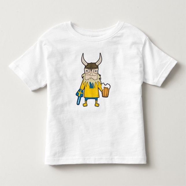 Camiseta Infantil T-shirt de Viking do sueco (Frente)